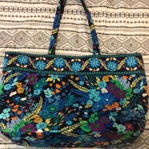 Vera Bradley Grand Tote in Midnight Blues